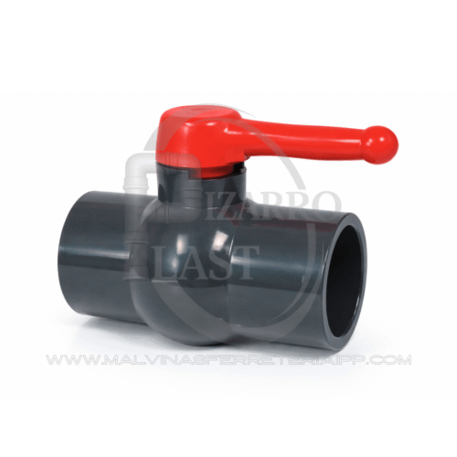 LLAVE ESFERICA DE PALANCA GRIS A PRESION PVC - ERA