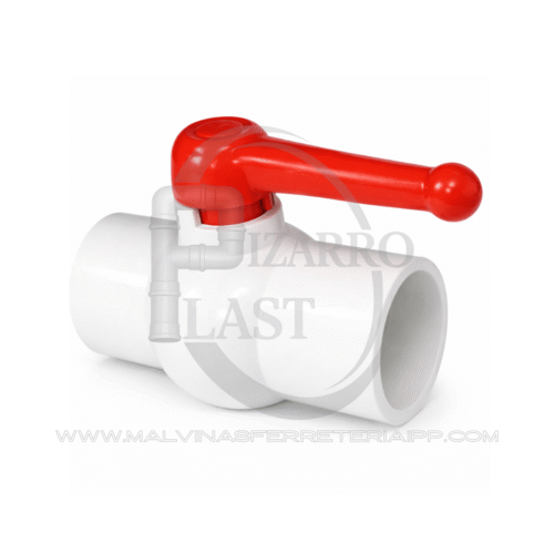 LLAVE ESFERICA DE PALANCA BLANCO A PRESION PVC - ERA