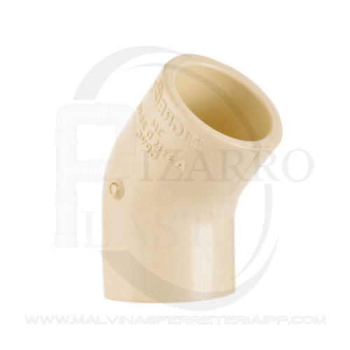 CODO DE 45° PARA AGUA CALIENTE CPVC